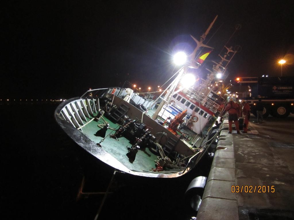 Los siete tripulantes fueron rescatados ilesos